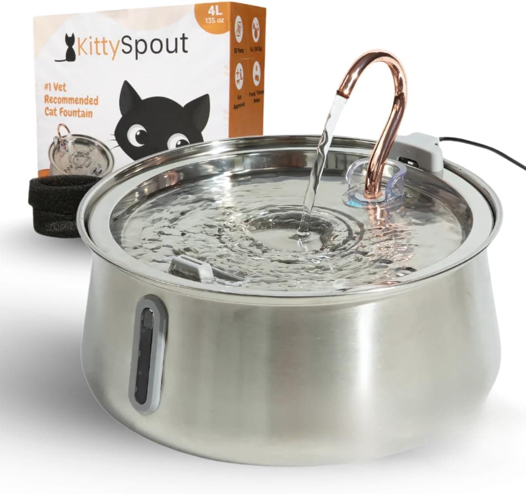 KittySpout Stainless Steel Cat Water Fountain